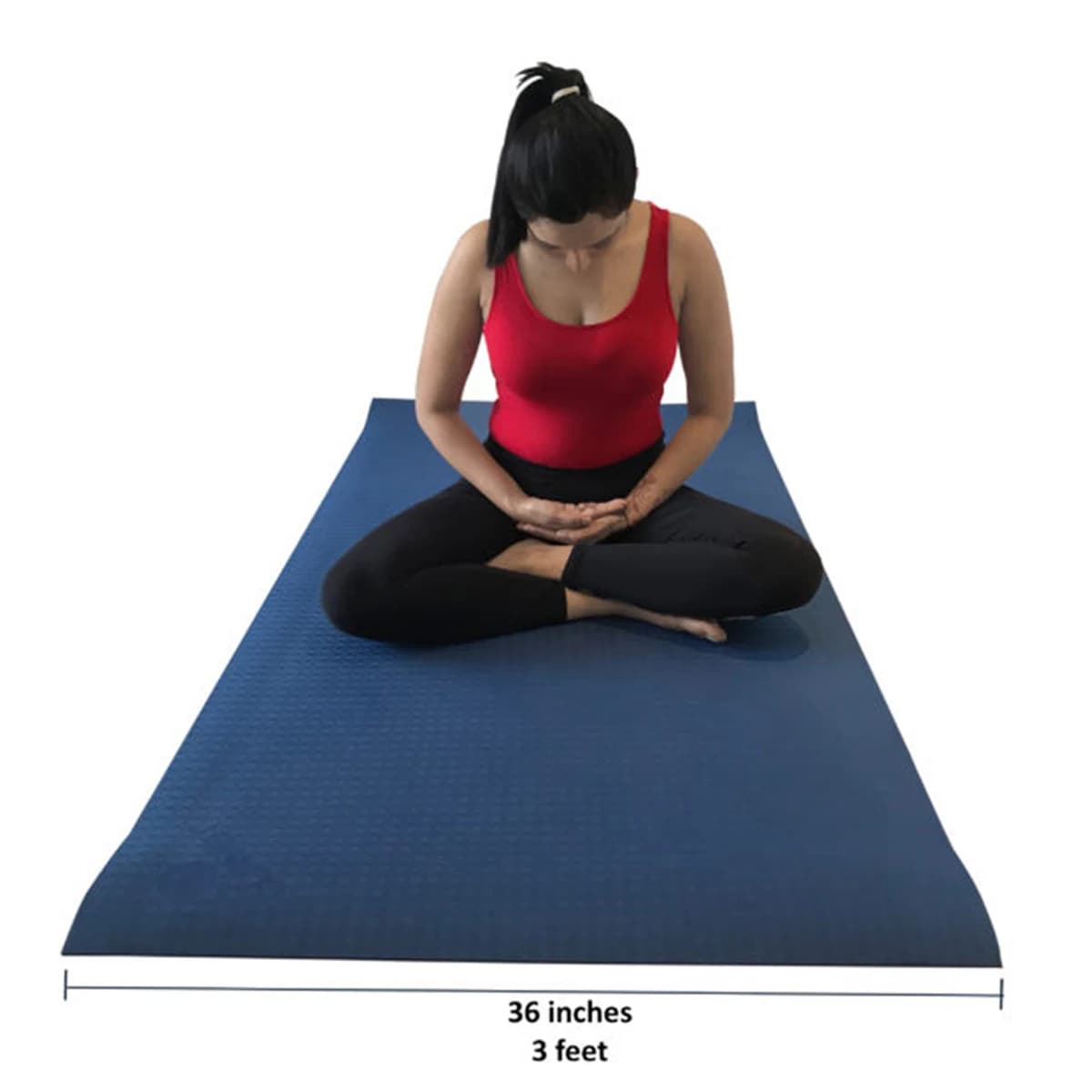 Yoga Mat 8mm 3 Feet*6 Feet - Blue color